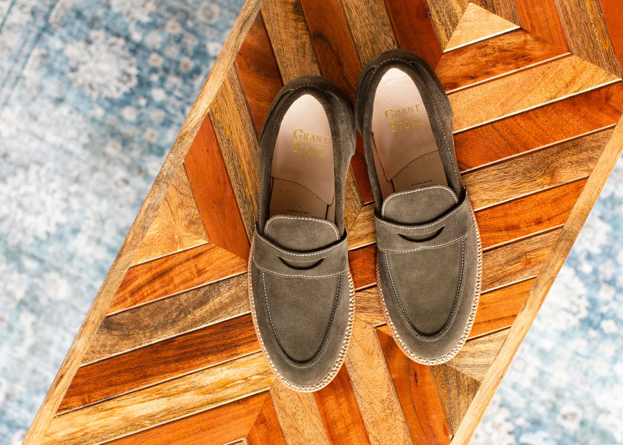 Clara Penny Loafer Loden Suede - Image 7
