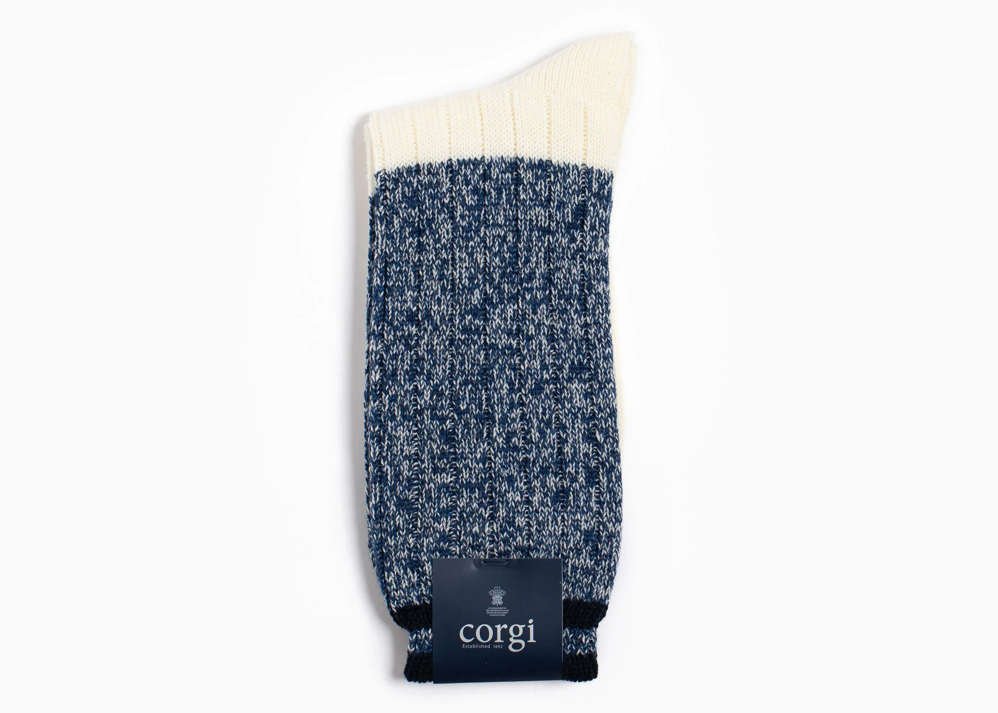 Corgi x Grant Stone Heavyweight Wool/Cotton Sock – Navy