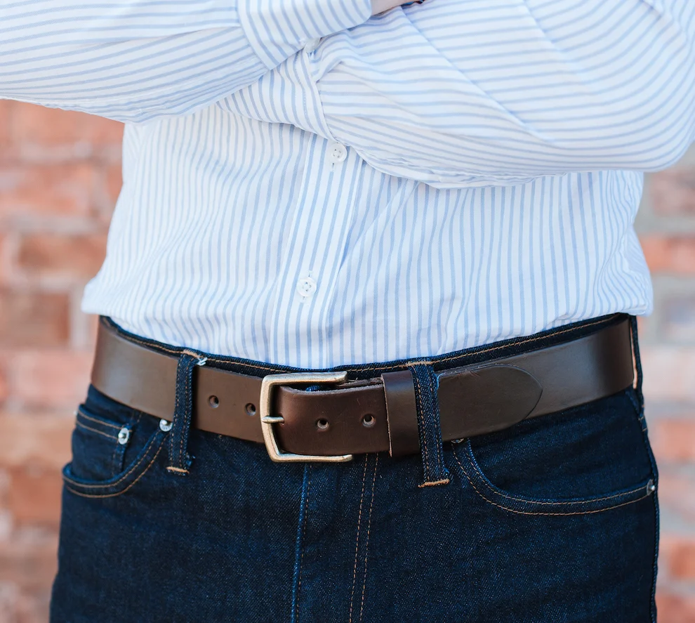 Navy Chromexcel Leather Belt - Image 6