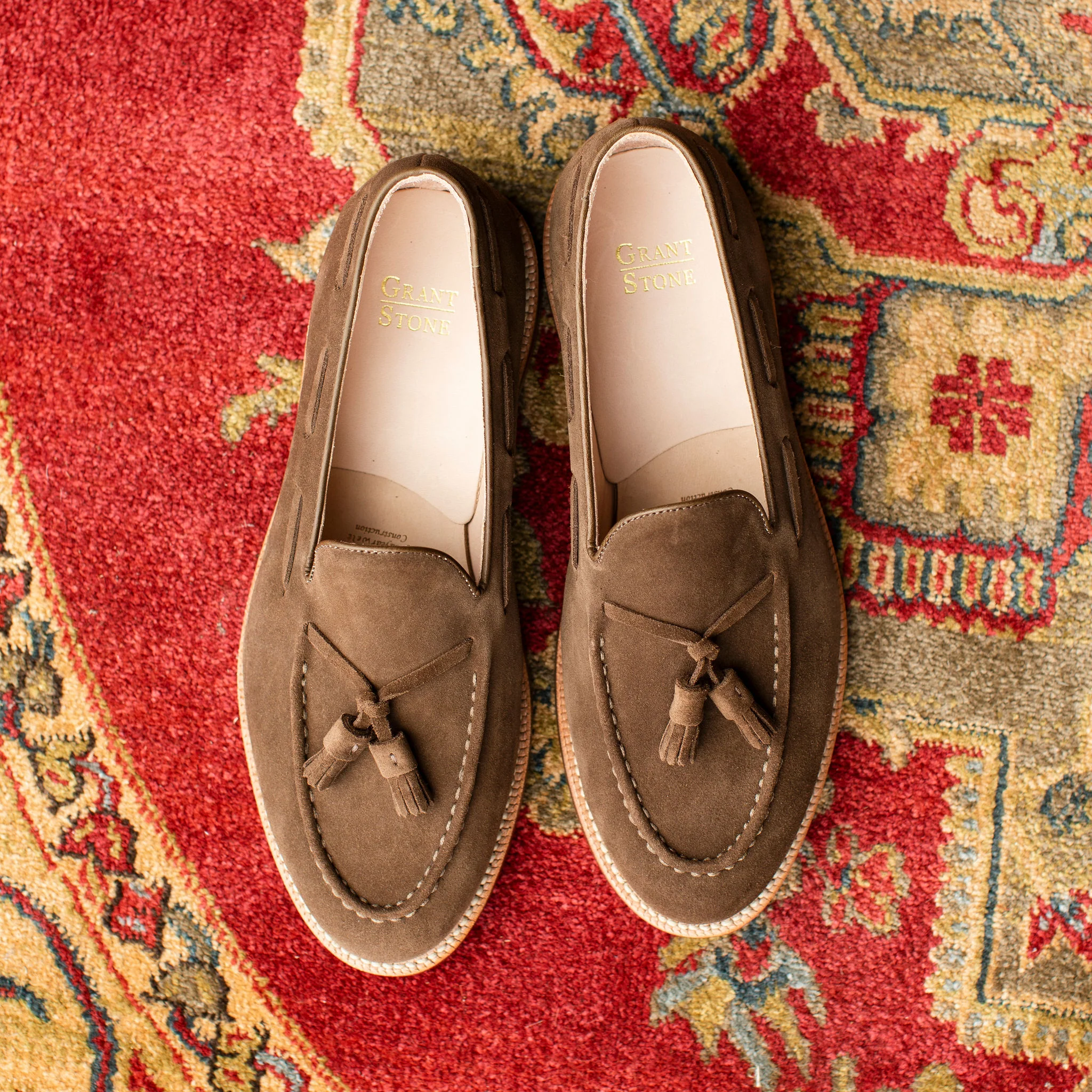 Tassel Loafer Husk Suede - Image 6