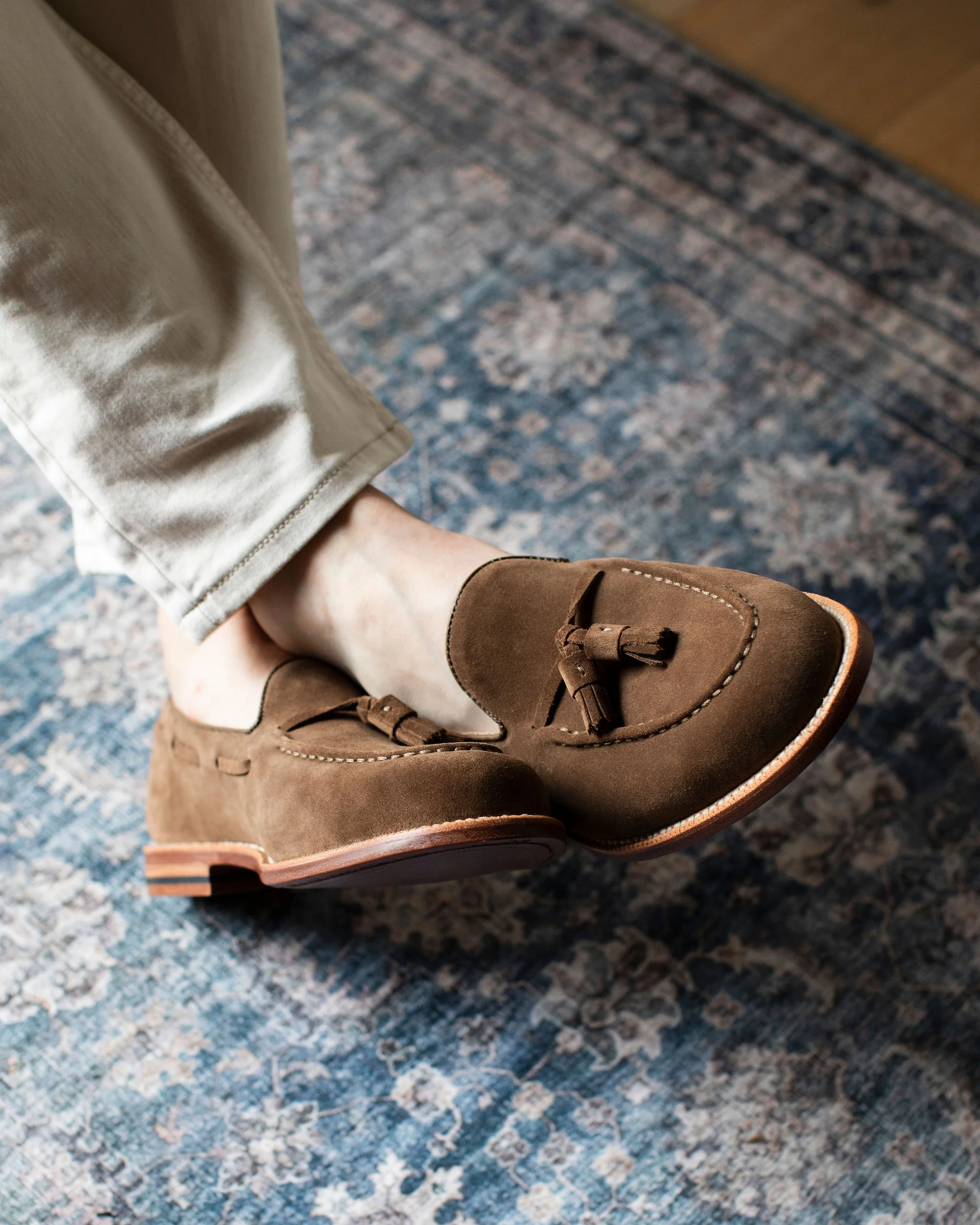 Tassel Loafer Husk Suede - Image 8